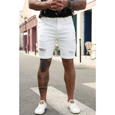 Short Jeans Blan Slim-Fit Chire Gason an