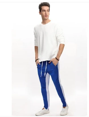Blue Colorblock zip pou Plezi Joggers